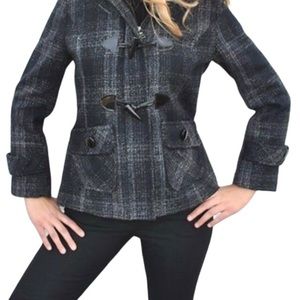 Charles Klein Wool Blend Hooded Jacket Coat Cold S